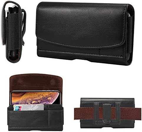 bolsa de proteção telefônica compatível com o iPhone 11 Pro Max/XS Max Leather Belt Clip Pouch, bolsa de estojo