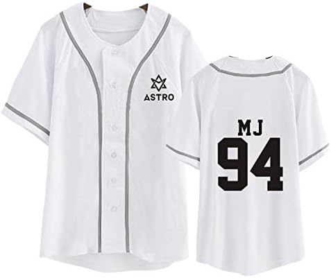 MainLead KPOP Astro Baseball Jersey Manga curta T-shirt Sanda Rocky Moonbin camisa