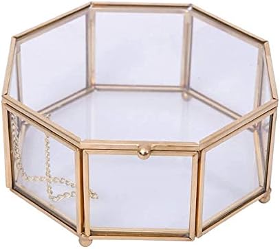 Jóias retrô criativas Caixa de jóias de vidro de vidro de vidro da caixa de jóias da caixa de anel de anel de colar caixa de bugiganga de colar caixa de bugigangas