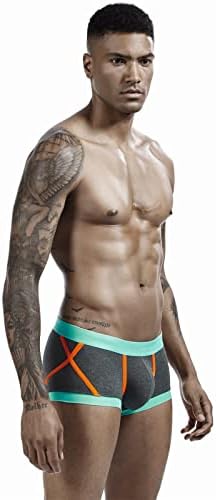Masculino boxers de roupas masculinas respiráveis ​​e confortáveis ​​na cintura sexy sexy respirável cor de cor de cor sólida shorts vibrando