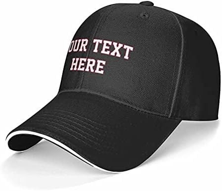 Chapéus personalizados, boné de beisebol macio, texto personalizado e chapéus de pai, chapéu