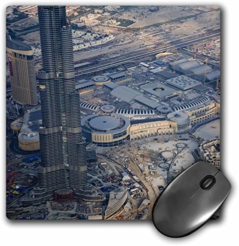 3drose 8 x 8 x 0,25 polegadas Mouse Pad Uae, Dubai, Burj Dubai Hotel, Galeria Janyes