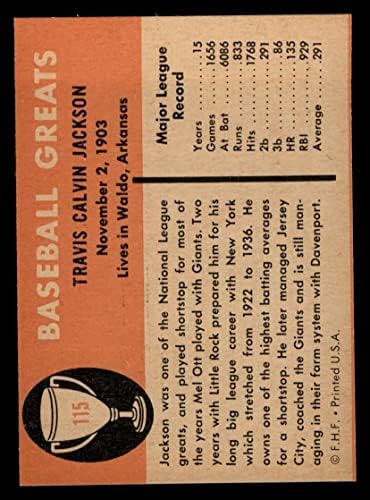 1961 Fleer 115 Travis 'Stonewall' Jackson New York Giants Ex/Mt Giants