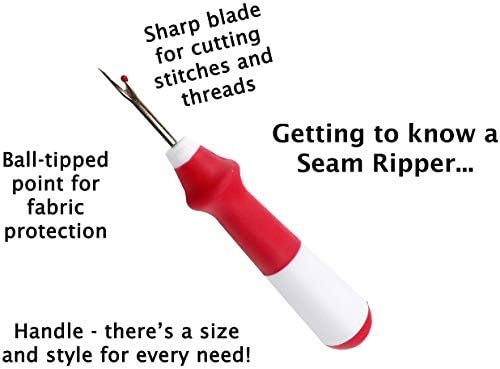 5 peças Ripper de costura ergonômica, removedor de rosca colorida para costurar artesanato removendo bainhas e