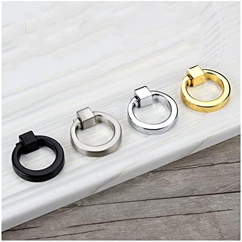 Confiança Craftman de 43mm Manças de círculo de cor dourado prata preto anel de zinco alojada maçanetas de portas de zinco puxar botões da gaveta do gabinete para hardware de móveis