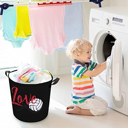 Amante de vôlei grande lavanderia cesto cesto dobrável cesto de lavanderia cesto de armazenamento durável Organizador de brinquedos