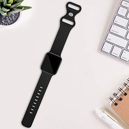 Dykeiss Sport Silicone Band Compatível para Apple Watch Band 38mm 42mm 40mm 44mm 41mm 45mm, tira