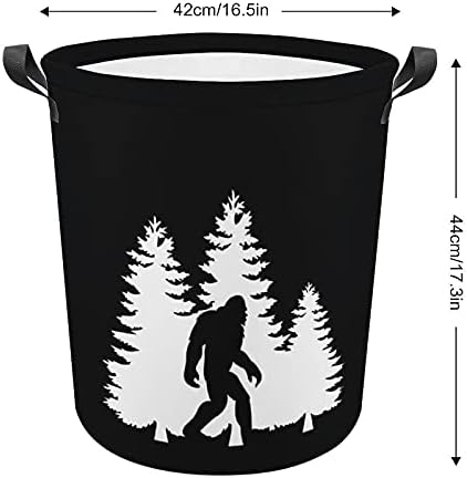 Bigfoot Trees Forest Oxford Ploth Rouby Basket com alças de armazenamento cesto para organizador de
