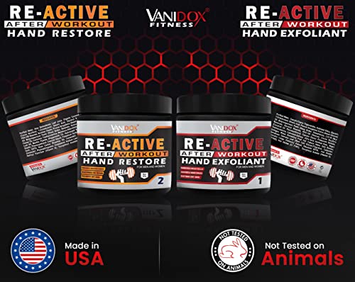 Vanidox Sport Hands Scrub and Restore - Remove células mortas, hidrata e evita a pele seca 8 fl oz