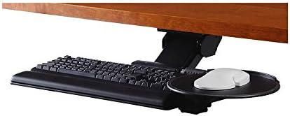 Sistema de teclado de clipe de mouse com mouse de clipe alto de 5g de braço: superfície de 10 de 10, suporte de palmeira de couro sintético: núcleo de gel
