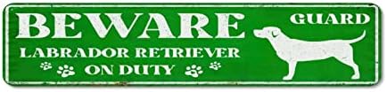 Cuidado com o guarda Jack Russell Terrier de plantão de rua Signs Metal Vintage Road Tin Sign Para Man Cave Garage Bar Pub Decor de parede, Jack Russell Terrier Presente, Presente de Amante de Cã