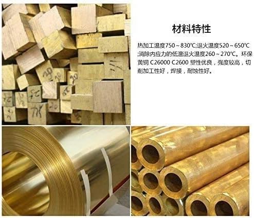 Nianxinn Brass Copper Placa de folha de metal Materiais industriais de resfriamento bruto H62 Cu Espessura 1mm, 1 160 160 mm Folha de cobre puro