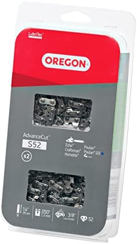 Oregon S52T 2-Pack Advancect Chain Chain Fits Craftman, Echo, Homelite, Poulan, Gray