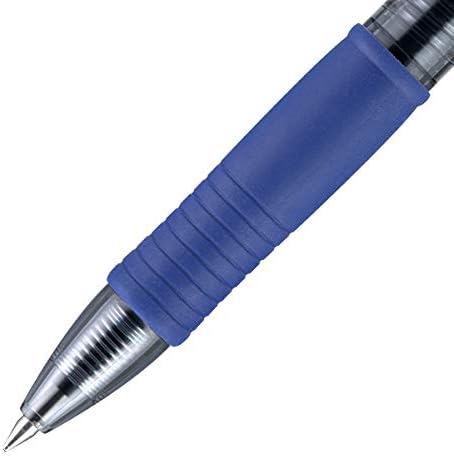 Pilot G2 Premium recarregável e retrátil Rolling Gel Canens, ponto fino, tinta azul, 2 pacote