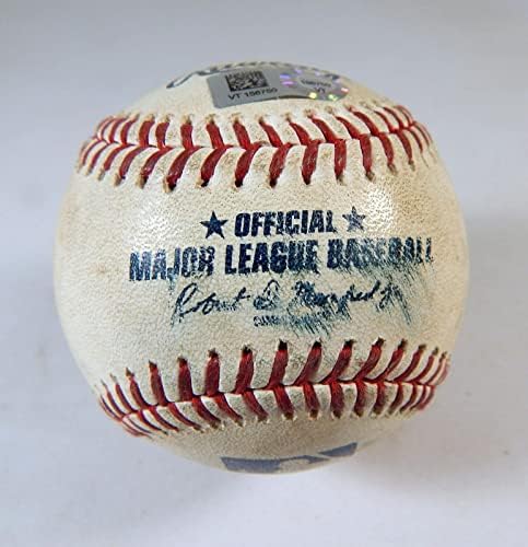 2022 Atlanta Braves Miami Marlins Game usou Baseball Branco Joey Wendle Single 1 - Game usado Baseballs
