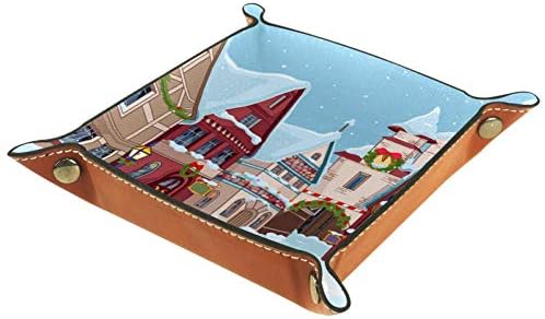 Lorvies Christmas Town Storage Box Basket Bins Bins para o escritório em casa