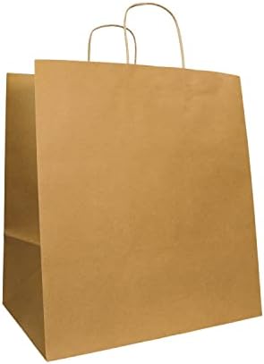 Sacos PTP Sacos de papel Kraft com alças, sacos de papel marrom para ocasiões especiais e serviço