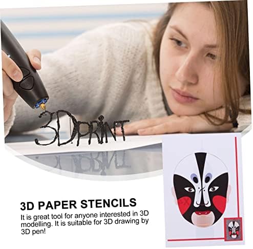 Sewacc 17pcs 3d Impressão Álbum Toys Toys 3 D Impressoras de pintura de papel para crianças desenhos animados modelos de graffiti 3D Penning Paper Papel