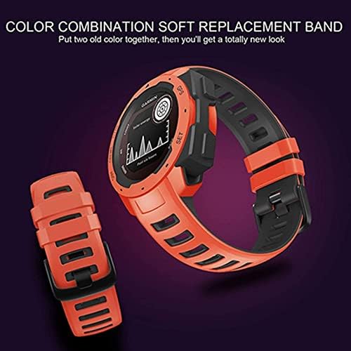 Ienyu Silicone Watch Band Strap for Garmin Instinct Watch Substituição pulseira de pulseira para instinto maré/esports/solar/pulseira tática