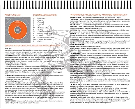 Perfect Strike Wrestling Scorebook com regras e instruções de pontuação: Livro para manutenção de pontuação pesada. Ótimo para encontros e torneios.