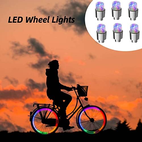 N/ Luzes de roda LED Luzes de bicicleta Válvula de pneu -lâmpada neon lâmpada para carro Motocicleta Campa de pó da válvula de pneu, segurança, impermeabilização, Luzes de flash de raio de flash, válvula de carro caules