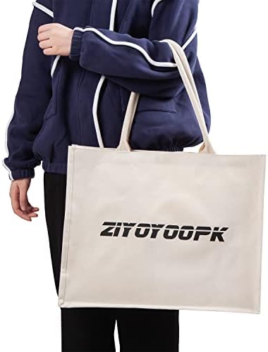 Ziyoyoopk grande sacola de lona para mulheres Bolsa de presente personalizada adequada para Natal, casamento,