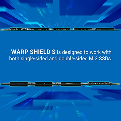 WizMax Warp Shield S, M.2 2280 SSD HEATSINK para SSD de um lado único e duplo, calça de calor térmico computador