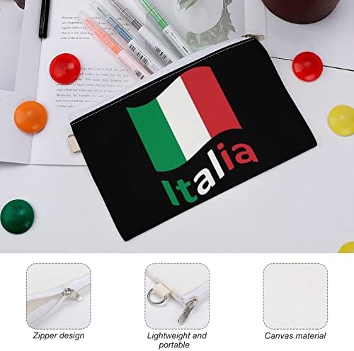 Itália Itália Bandeira italiana Pequena Canvas Coin Purse Organizer zippered bolsa bolsa fofa lote de maquiagem