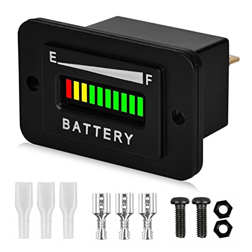 Medidor de bateria de golfe de 48 volts: indicador do medidor de combustível da bateria, medidor de bateria