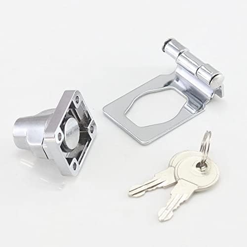 90 graus com chave HASP Lock ， 3 polegadas de zinco com alojamento de zinco Hasp com chave para pequenas portas, armários, mesas