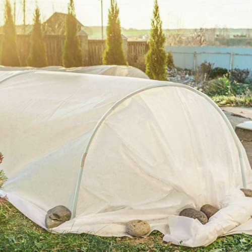 Keeswin Greenhouse Hoops para cama levantada, aros de jardim para capa de linha, moldura de túnel de cultivo sem ferrugem para tecido de jardim, rede de pó de insetos.