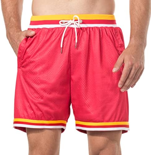 Homens de shorts atléticos de basquete Healong - Mesh Gym Sports Sports Treinamento de cordão de cordão
