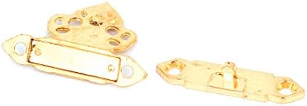 Aexit bolsas de jóias Casas de hardware de jóias Caixa de liga de zinco Latcha Hasp Gold Tone Tone