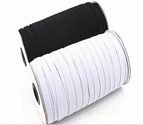Selcraft 5m máscara elástica banda costurando preto branco 3/6/9/10/200