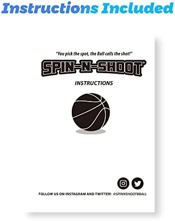 Lotfancy Spin-n-Shoot Basketball, 28,5 '' Basquete para mulheres e jovens para superfícies externas internas, tamanho intermediário 6, bola de jogo com instruções de jogabilidade, bomba e agulha incluídas