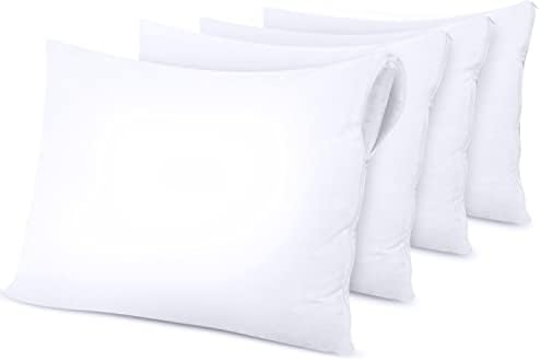 Utopia Bedding Pillow Protetor de travesseiro de água com zíper - Norma - revestimento de travesseiro à prova de percevejos 20 x 26 polegadas