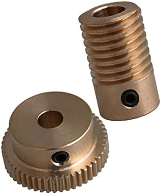 Pangocho 0.5 Modulus Brass Worm Eraft Conjunto de eixo de 6 mm DIA e 50t Brass Worm Wheel Conjunto 1:50 Taxa de redução