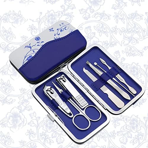 YTYZC 7PCS Manicure UNID ANELCHERS PEDICURE Set Kit de unhas Kit portátil Higiene Kit de aço inoxidável Cortador