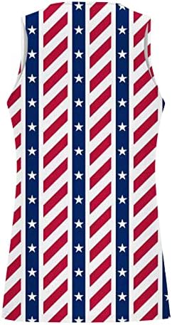 Pimoxv 4 de julho Tampo de tanques para homens 2023 Independência Dia dos EUA bandeira impressa camisetas sem mangas
