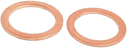 X-Dree 5pcs 22mmx30mmx1,5mm Anel de cobre de cobre arruela de arruela de trituração de vedação (5pcs 22mmx30mmx1,5mm cobre anillo planeno vendendo junta de arandela de aplastlamiento