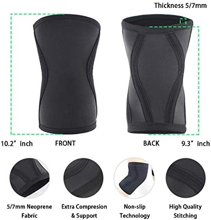 Ccbuy 1 par agachamento joelho protetor de joelho suporta suporte de alto desempenho espessamento de 7 mm de neoprene joelheiras para levantamento de peso de vôlei