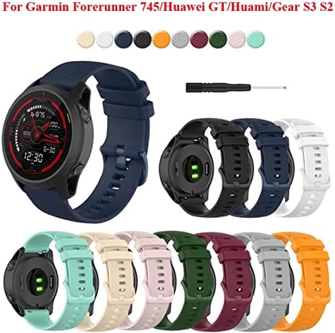 SDUTIO 20 22mm Redução rápida Silicone Watch Band Strap for Garmin Forerunner 745 Smart Watch Watch Strap Strap