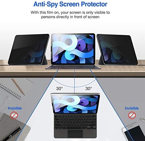 Procase iPad Air 5th Gen 2022/ iPad Air 4th 2020 Pacote de 10,9 polegadas com 2 pacote iPad Air 5 10,9 2022/ AIR 4 10.9 2020/ iPad Pro 11 2020 Protetor de tela de privacidade