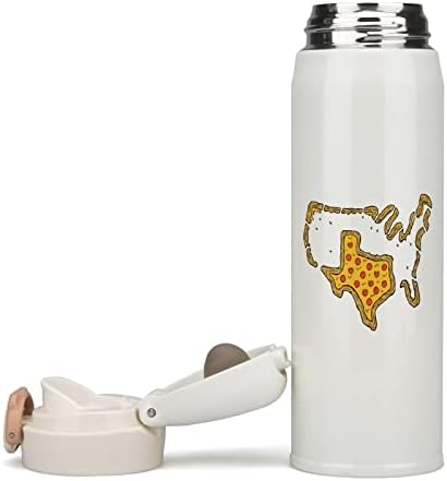 Texas Pizza Isulha Water Bottle Bottle Stainless Aço A vácuo Copo Sports Isoled para camping