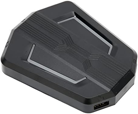 Adaptador de jogos Gaeirt para teclado e mouse, adaptador de conversor de mouse para plugue de teclado preto e reproduzir portas USB sem demora, grande compatibilidade para consoles de jogos