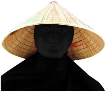 Chapéu coolie chinês de bambu