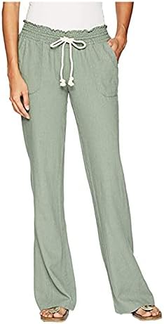 Jorasa Womens Dress Calça calças de cintura alta feminina Canda elástica de cintura elástica Pant confortável Lounge reto com bolsos