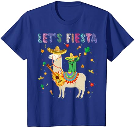 Vamos Fiesta Sombrero Llamas Cactus mexicano Cinco de Mayo T-shirt