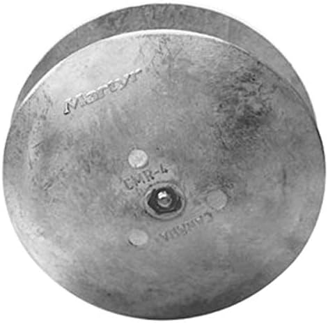 MARTYR CMR04AL, ânodo de disco do leme / acabamento, cabeça de aço inoxidável Allen, alumínio, 0,65 l x 5 od