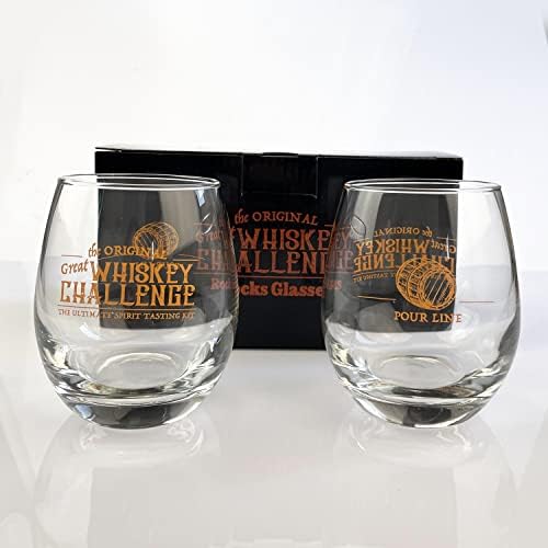 Great Whisky Challenge 502 Bourbon Whisky Rocks degustando óculos 'The Violator' 2pcs - Spirits Vodka Rum Glass